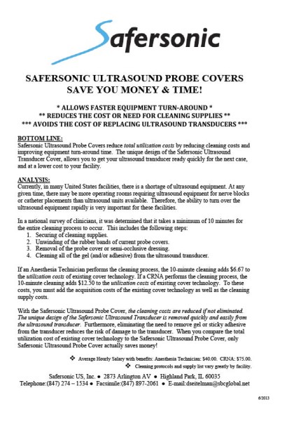 Ultrasound probe protective cover - Safersonic